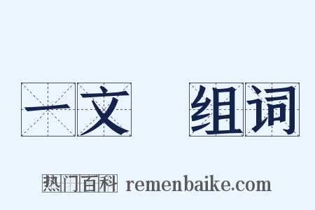 一文錢组词是什么意思的图片
